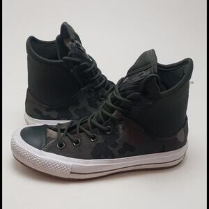 RARE Unisex Converse Hi Military Camo Green Zipper Shoes 153628C Size 5.5M‎ 7.5W